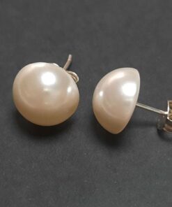 Pendientes media perla 10 mm