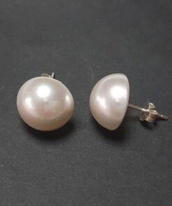 Pendientes media perla 12 mm