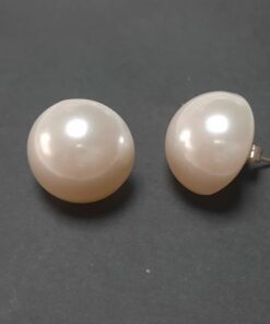 Pendientes media perla 16 mm