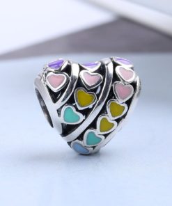 Charm corazon arcoiris