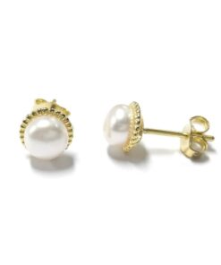 Pendientes perla oro
