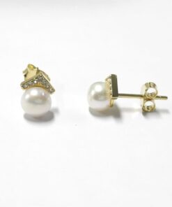 Pendientes perla oro
