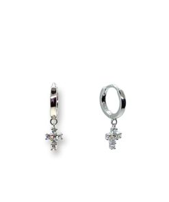Pendientes aro cruz