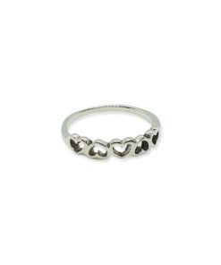 Anillo de plata mil corazones