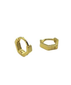 Mini aros gold hexagono