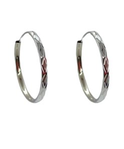 Pendientes aro bisel 40 mm