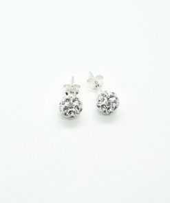 Pendientes bola strass 06 mm.
