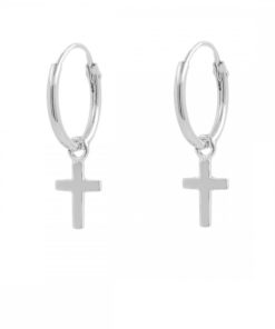 Pendientes aro cruz