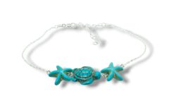 Tobillera de plata Mar