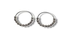 Pendientes aro 16 mm bolitas