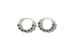 Pendientes aro 14 mm bolitas