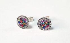 Pendientes strass multicolor