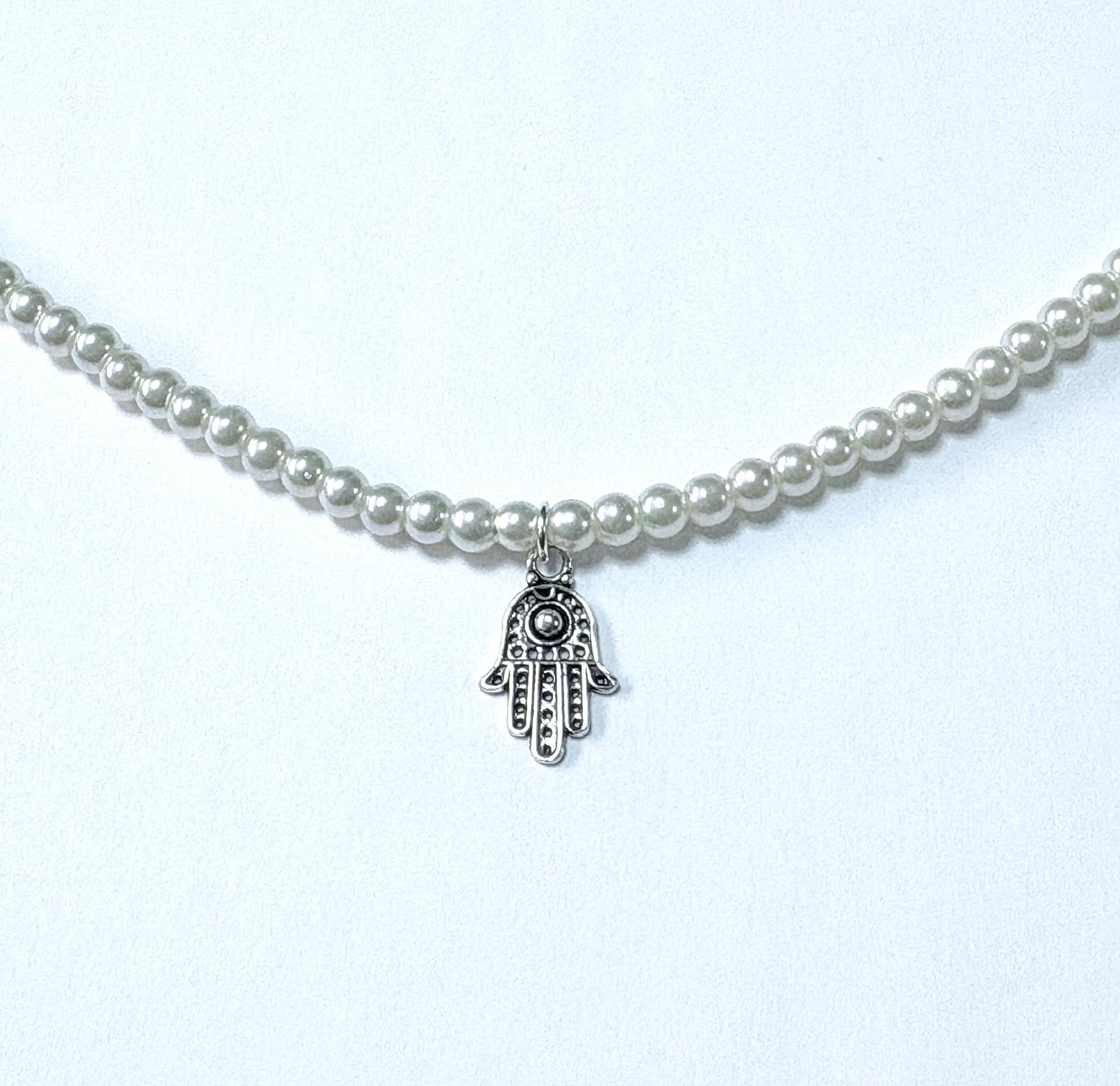 Collar perla Ojo turco de la Suerte